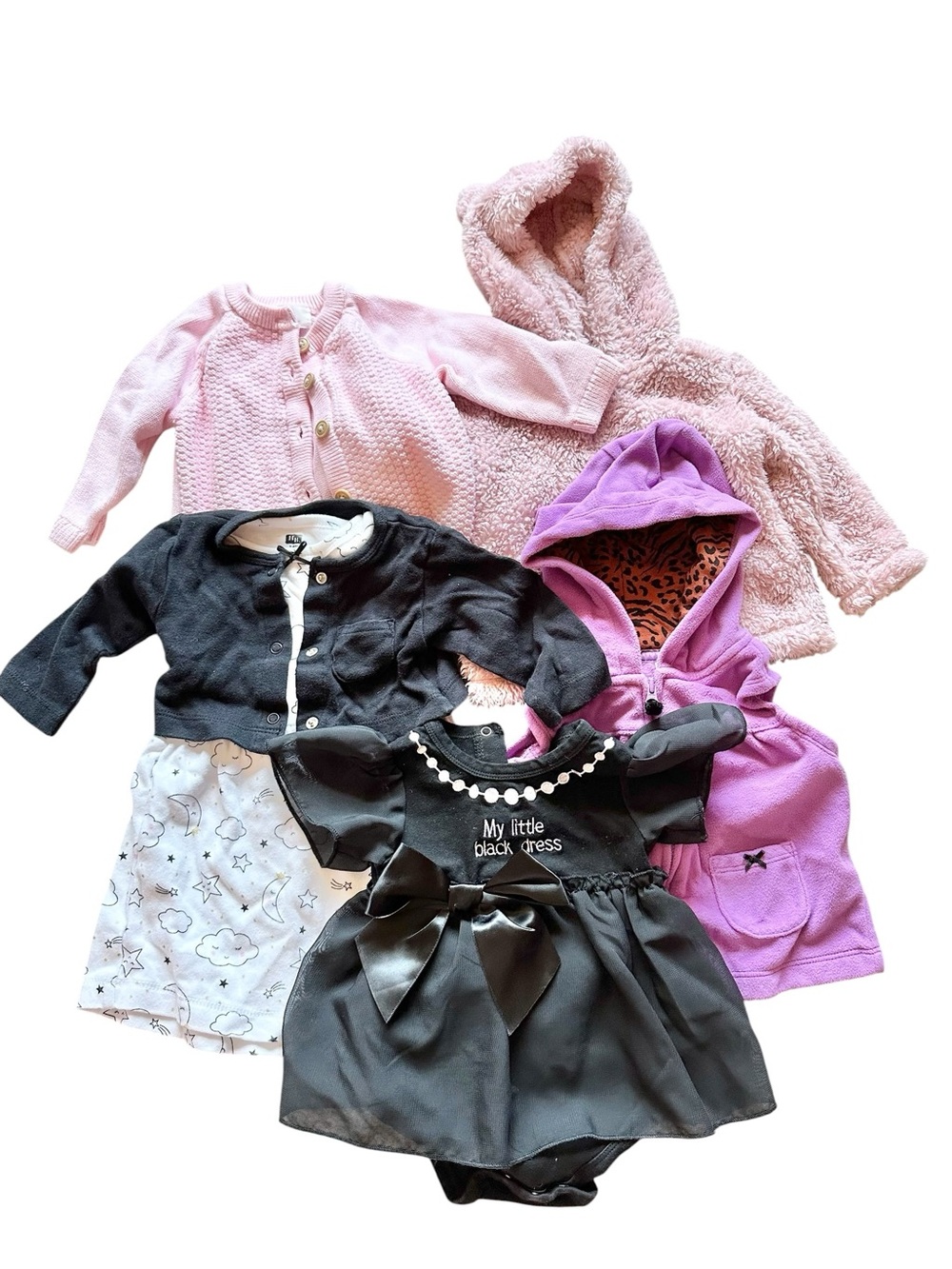 Mixed brands 6 piece lot outfit clothes size 3-6 baby girl